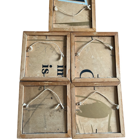 RARE COPPER ART - 5 Vintage Framed Copper Art - for that baby girls nursery - Picture 2 of 2